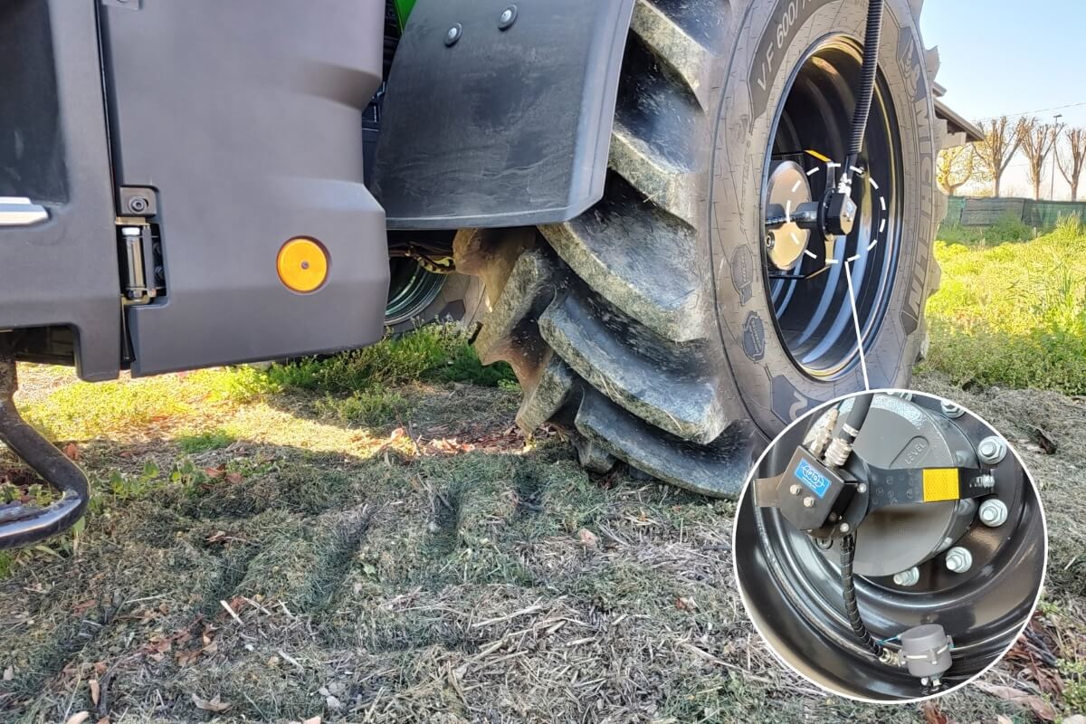 La regolazione della pressione dei pneumatici più bassa, quando si lavora in campo, riduce la compattazione del terreno